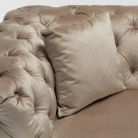 Annabelle Modern Chesterfield Sofa - Mink Velvet