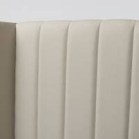 Amara Lift Up Storage Ottoman Bed - Cream Linen Fabric
