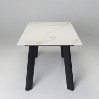 Rocco - 1.8m Calacatta Gold Stone Dining Table with Black Legs
