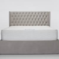 Fleur Upholstered Ottoman Bed, Plush Silver Velvet