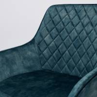 Venice Dusk Teal Velvet 360° Swivel Dining Chair