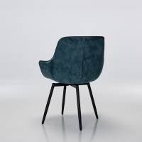 Venice Dusk Teal Velvet 360° Swivel Dining Chairs