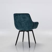 Venice Dusk Teal Velvet 360° Swivel Dining Chairs