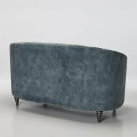 Olivia - 2 Seater Modern Chesterfield Sofa, Moon Grey Mottled Velvet - Image 6