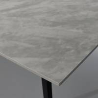 Immi 1.6m Pacific Grey Stone Dining Table with Black Legs