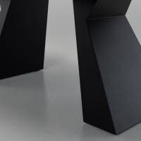Florence - 1.8m/2.6m Stone Extendable Dining Table with Black Metal Legs