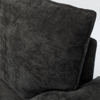 Como - Right Hand Corner Chaise Sofa Bed With Storage, Basket Weave Dark Grey Linen