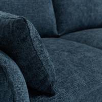 Fabio - Modern Right Hand Facing Corner Chaise Sofa, Blue Weave