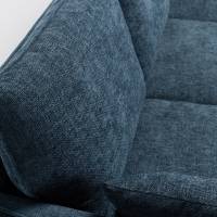 Fabio - Modern Right Hand Facing Corner Chaise Sofa, Blue Weave