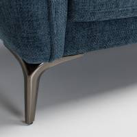 Fabio - Modern Right Hand Facing Corner Chaise Sofa, Blue Weave