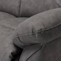 Austin Modern Electric Recliner Sofa in Dark Grey Brushed Faux Suede