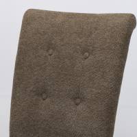 Cabrini Upholstered Dining Chairs with Black Legs - Brown Linen